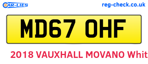 MD67OHF are the vehicle registration plates.