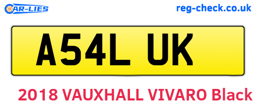A54LUK are the vehicle registration plates.
