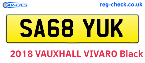 SA68YUK are the vehicle registration plates.