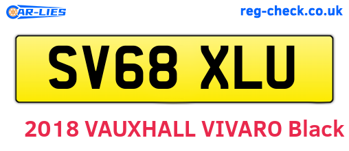 SV68XLU are the vehicle registration plates.