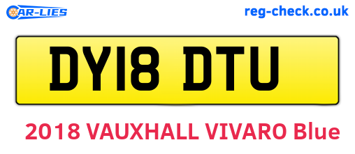 DY18DTU are the vehicle registration plates.