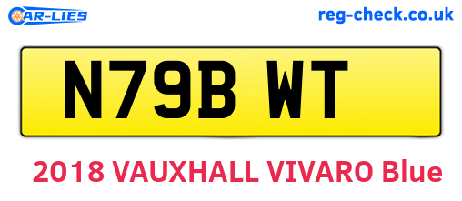 N79BWT are the vehicle registration plates.