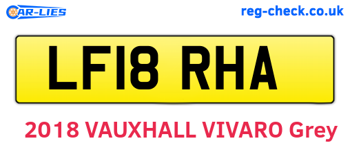 LF18RHA are the vehicle registration plates.