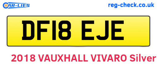 DF18EJE are the vehicle registration plates.