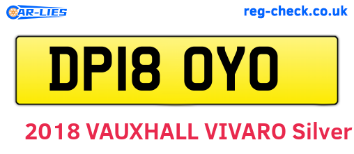 DP18OYO are the vehicle registration plates.