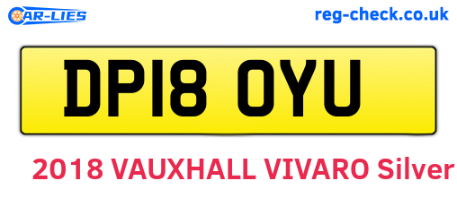 DP18OYU are the vehicle registration plates.