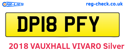 DP18PFY are the vehicle registration plates.