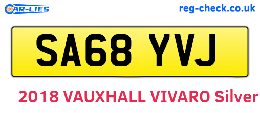 SA68YVJ are the vehicle registration plates.