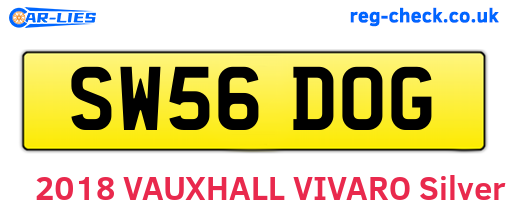 SW56DOG are the vehicle registration plates.