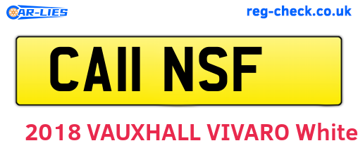 CA11NSF are the vehicle registration plates.