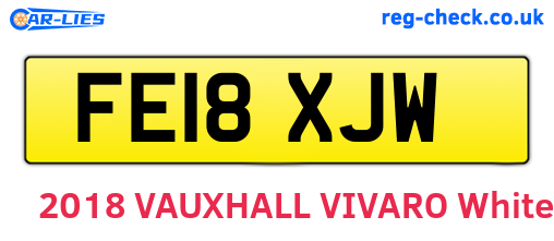 FE18XJW are the vehicle registration plates.