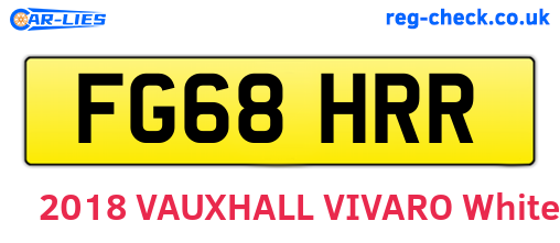 FG68HRR are the vehicle registration plates.
