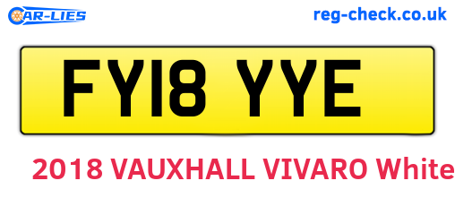 FY18YYE are the vehicle registration plates.