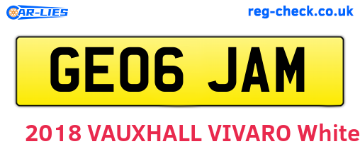 GE06JAM are the vehicle registration plates.