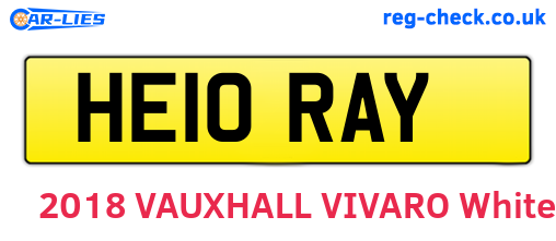 HE10RAY are the vehicle registration plates.