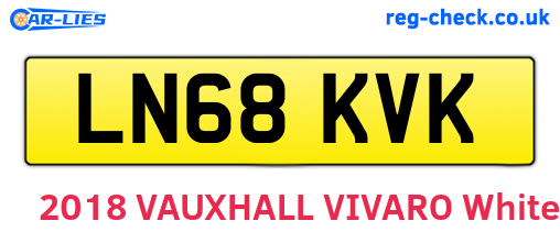 LN68KVK are the vehicle registration plates.