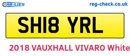 SH18YRL are the vehicle registration plates.