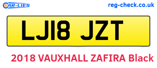 LJ18JZT are the vehicle registration plates.