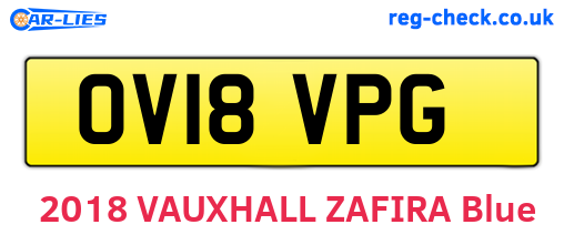 OV18VPG are the vehicle registration plates.