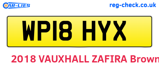 WP18HYX are the vehicle registration plates.