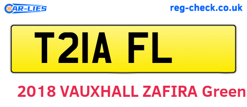 T21AFL are the vehicle registration plates.