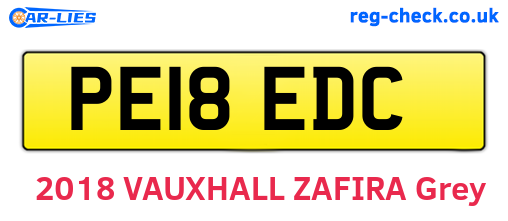 PE18EDC are the vehicle registration plates.