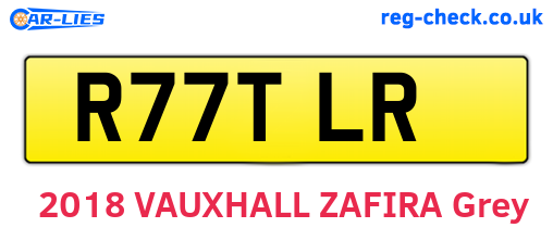 R77TLR are the vehicle registration plates.