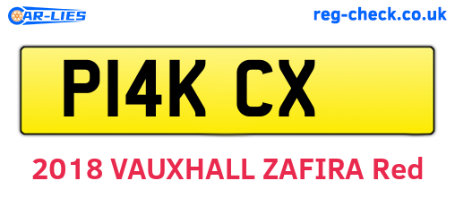 P14KCX are the vehicle registration plates.