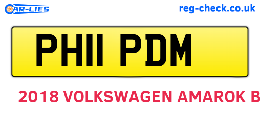 PH11PDM are the vehicle registration plates.