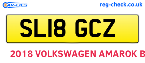 SL18GCZ are the vehicle registration plates.