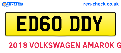 ED60DDY are the vehicle registration plates.