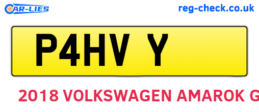 P4HVY are the vehicle registration plates.