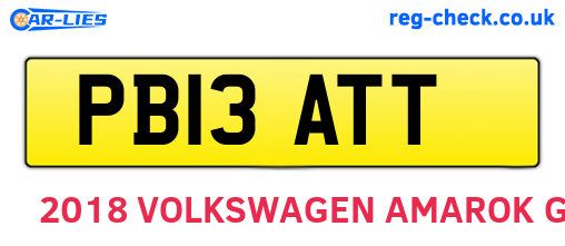 PB13ATT are the vehicle registration plates.