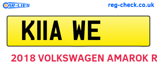K11AWE are the vehicle registration plates.
