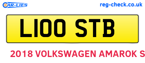 L100STB are the vehicle registration plates.