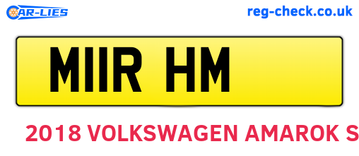M11RHM are the vehicle registration plates.