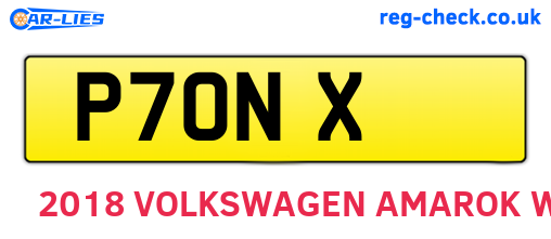P7ONX are the vehicle registration plates.