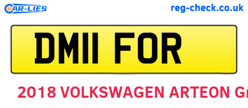 DM11FOR are the vehicle registration plates.