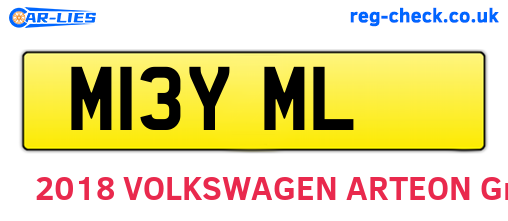 M13YML are the vehicle registration plates.