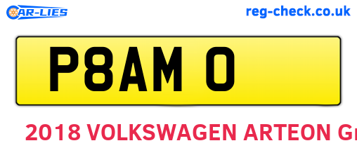 P8AMO are the vehicle registration plates.
