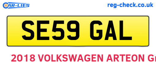 SE59GAL are the vehicle registration plates.