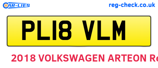 PL18VLM are the vehicle registration plates.