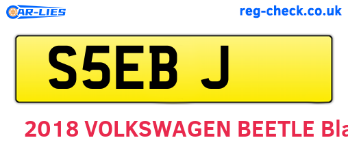 S5EBJ are the vehicle registration plates.