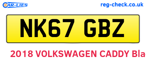 NK67GBZ are the vehicle registration plates.