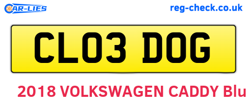 CL03DOG are the vehicle registration plates.