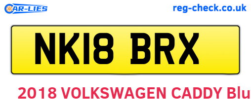 NK18BRX are the vehicle registration plates.