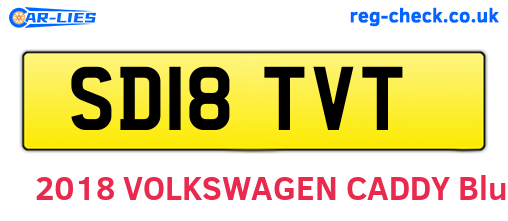 SD18TVT are the vehicle registration plates.