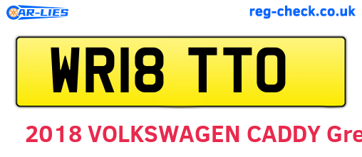 WR18TTO are the vehicle registration plates.