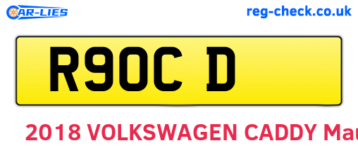 R9OCD are the vehicle registration plates.