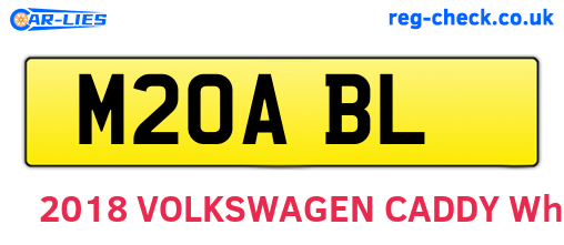 M20ABL are the vehicle registration plates.